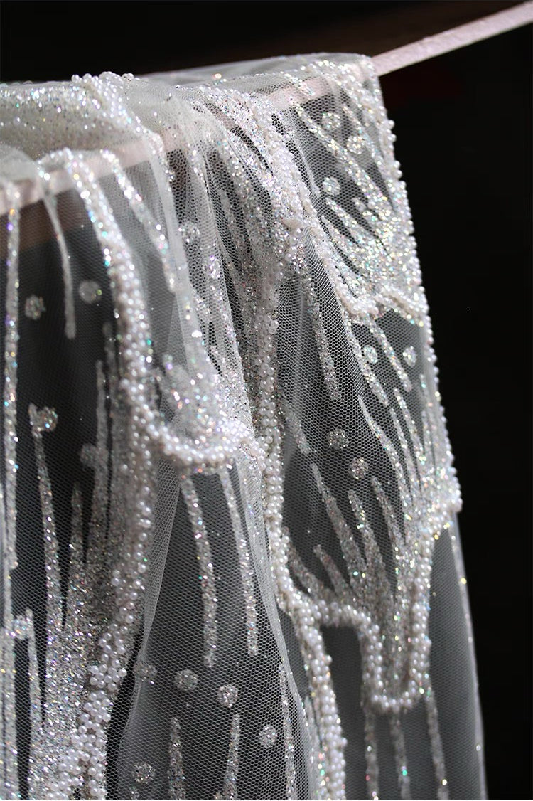 Crystal Wing Illusion Tulle - Ideal for Couture Bridal Gowns