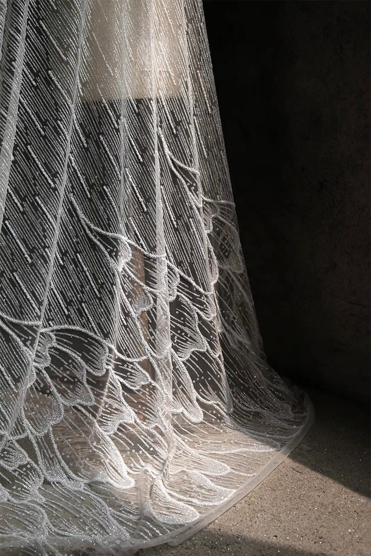 Crystal Wing Illusion Tulle - Ideal for Couture Bridal Gowns