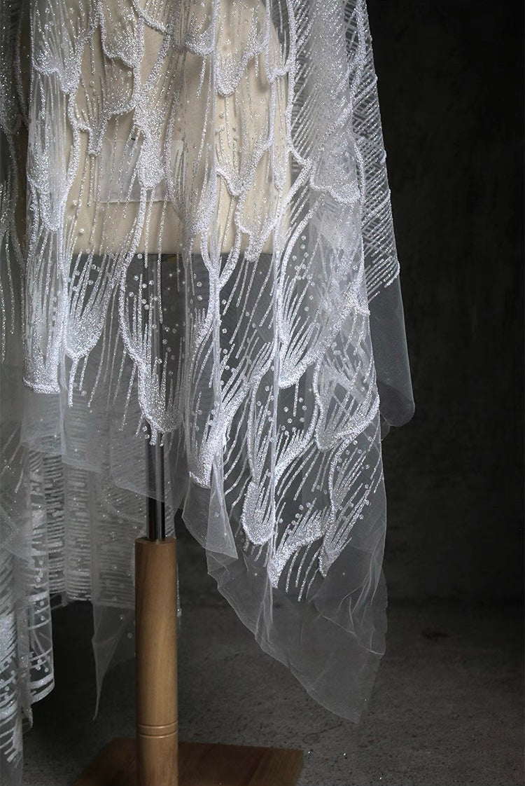 Crystal Wing Illusion Tulle - Ideal for Couture Bridal Gowns