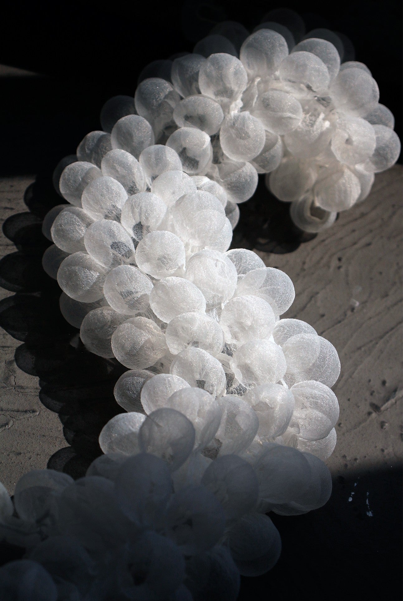 3D Bubble Seersucker Fabric - Sheer Heat-Set Lace for Couture Design