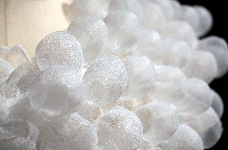 3D Bubble Seersucker Fabric - Sheer Heat-Set Lace for Couture Design