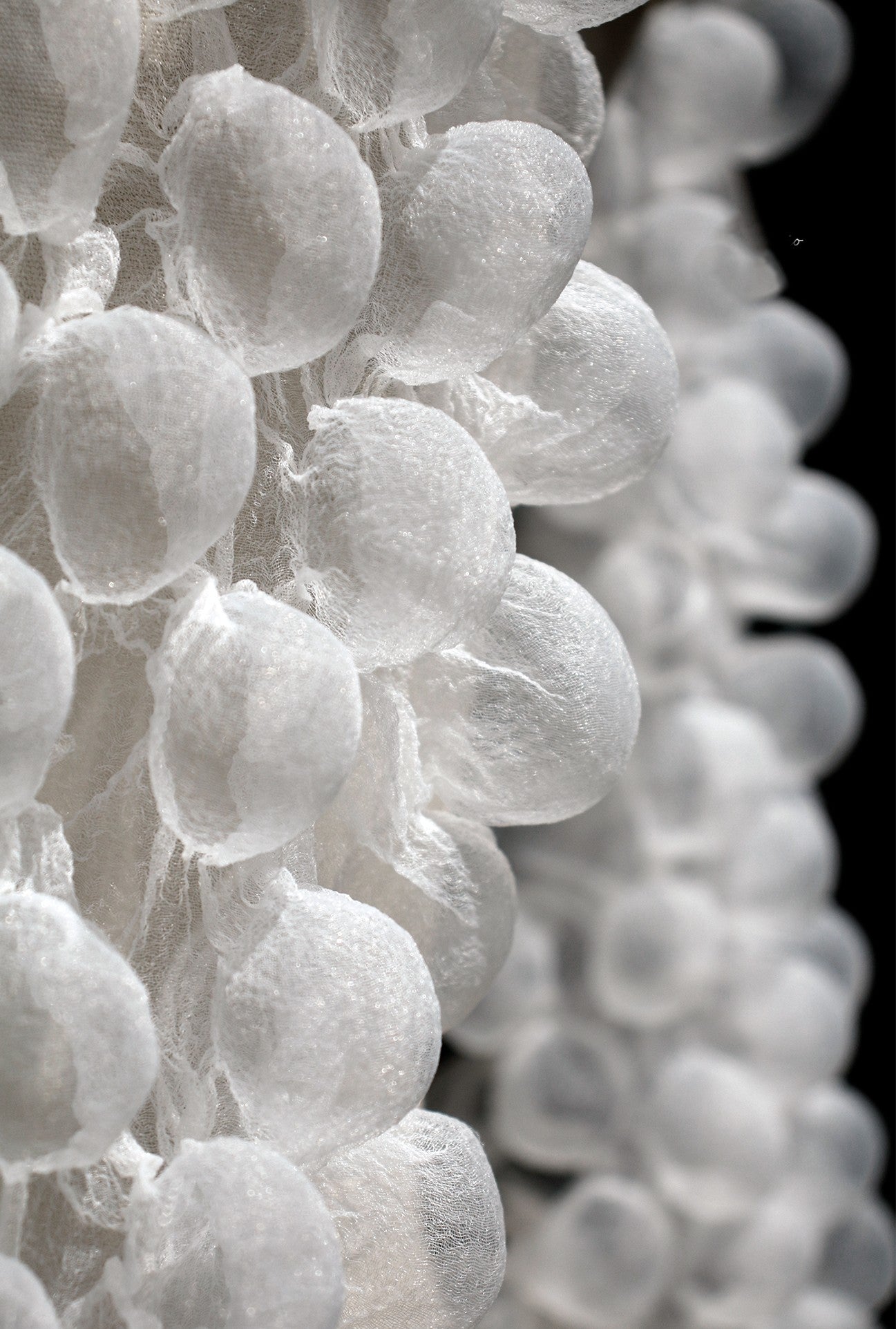 3D Bubble Seersucker Fabric - Sheer Heat-Set Lace for Couture Design