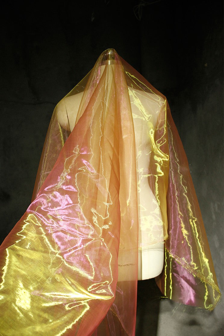 Jelly Sea Organza – Multicolor Liquid Shine Fabric