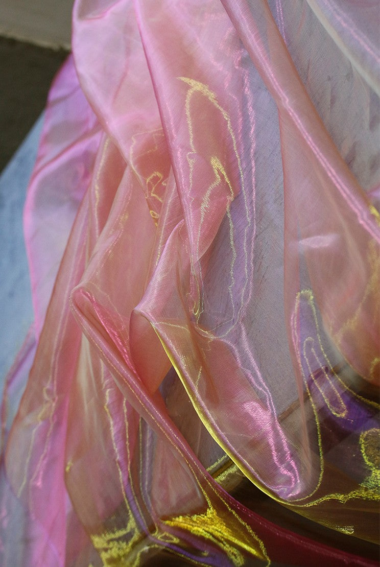 Jelly Sea Organza – Multicolor Liquid Shine Fabric