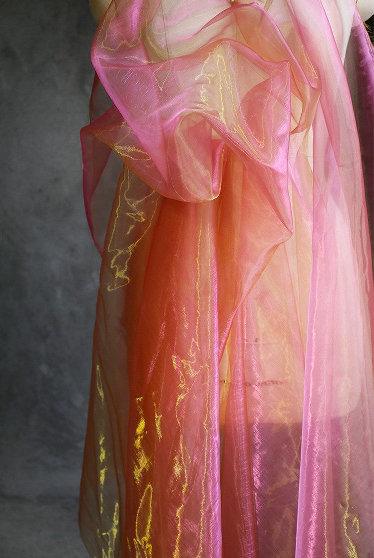 Jelly Sea Organza – Multicolor Liquid Shine Fabric