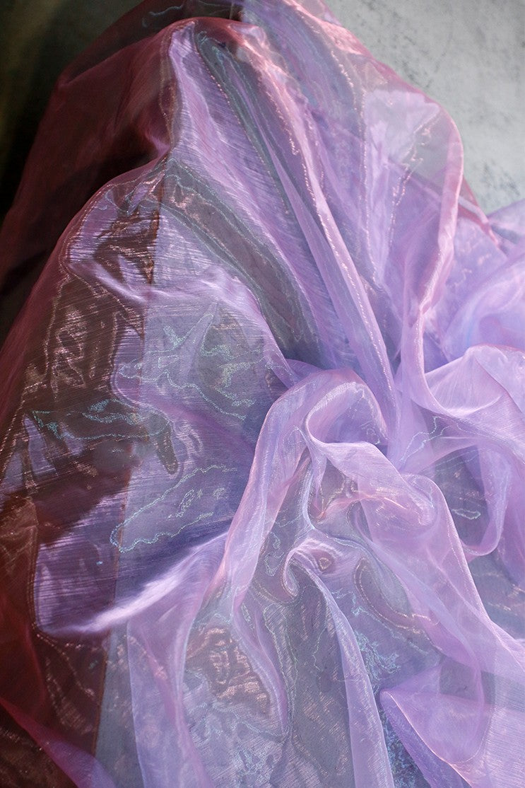Jelly Sea Organza – Multicolor Liquid Shine Fabric