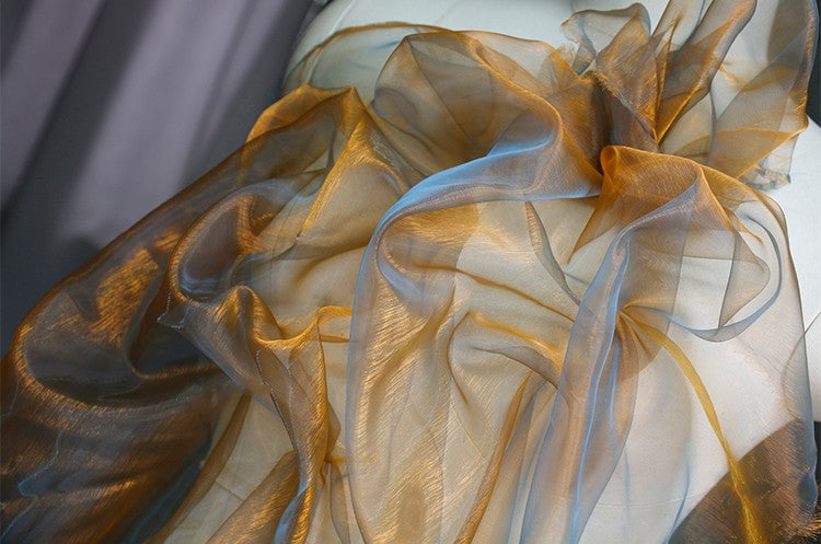 Jelly Sea Organza – Multicolor Liquid Shine Fabric