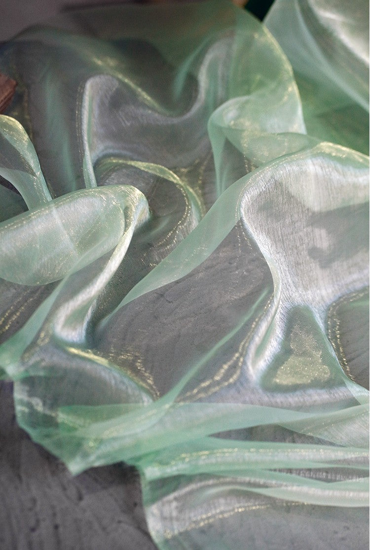 Jelly Sea Organza – Multicolor Liquid Shine Fabric