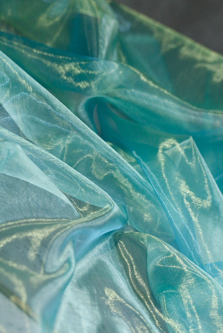 Jelly Sea Organza – Multicolor Liquid Shine Fabric