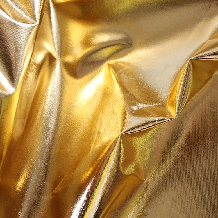 Soft Mirror – Four-Way Stretch TPU - Coated Metallic Designer Fabric