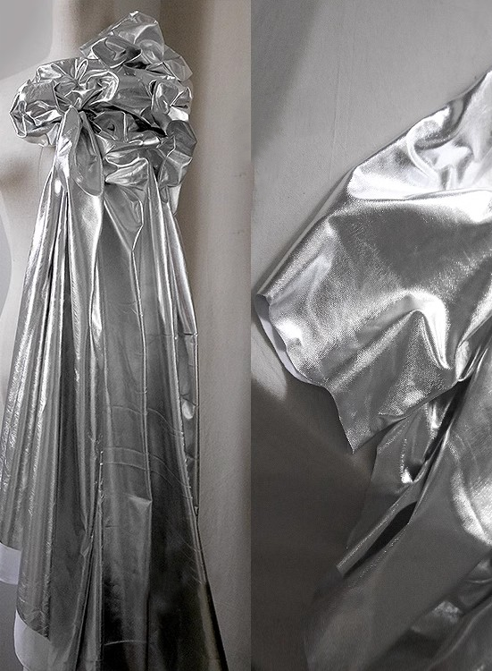 Soft Mirror – Four-Way Stretch TPU - Coated Metallic Designer Fabric