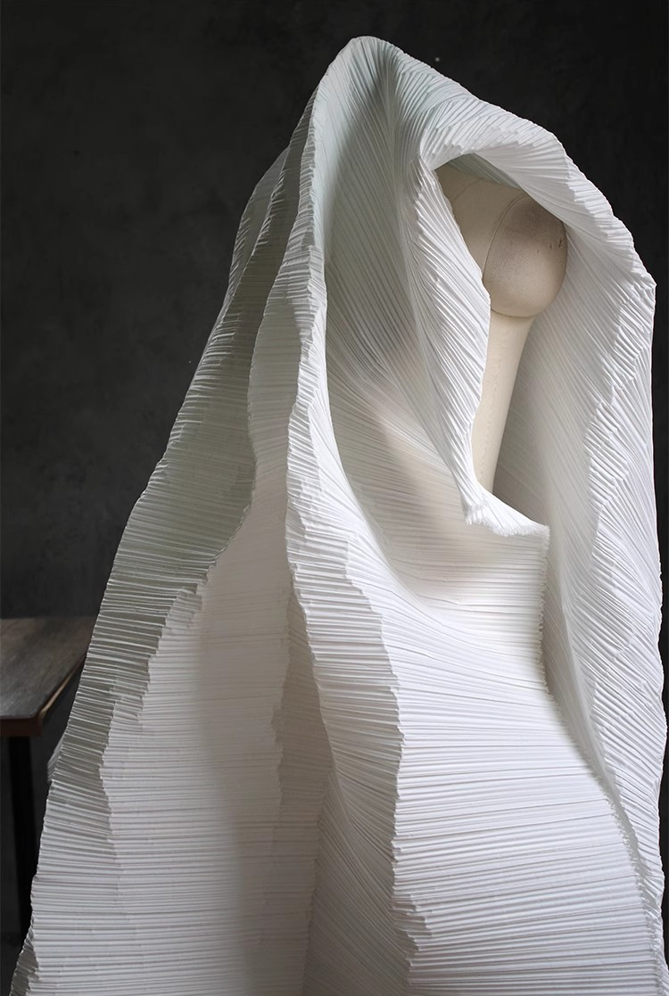 Moldable Pleated Crepe Fabric