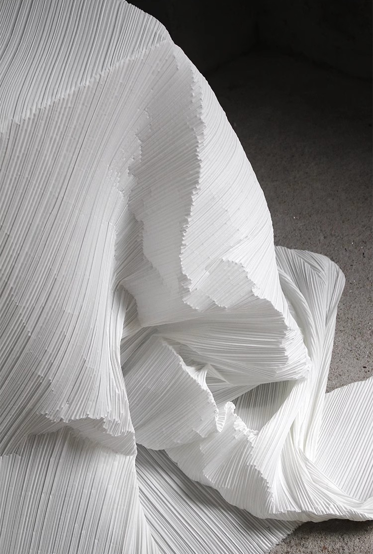 Moldable Pleated Crepe Fabric