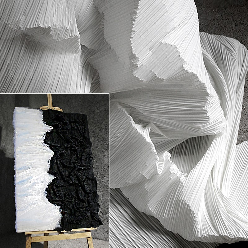 Moldable Pleated Crepe Fabric