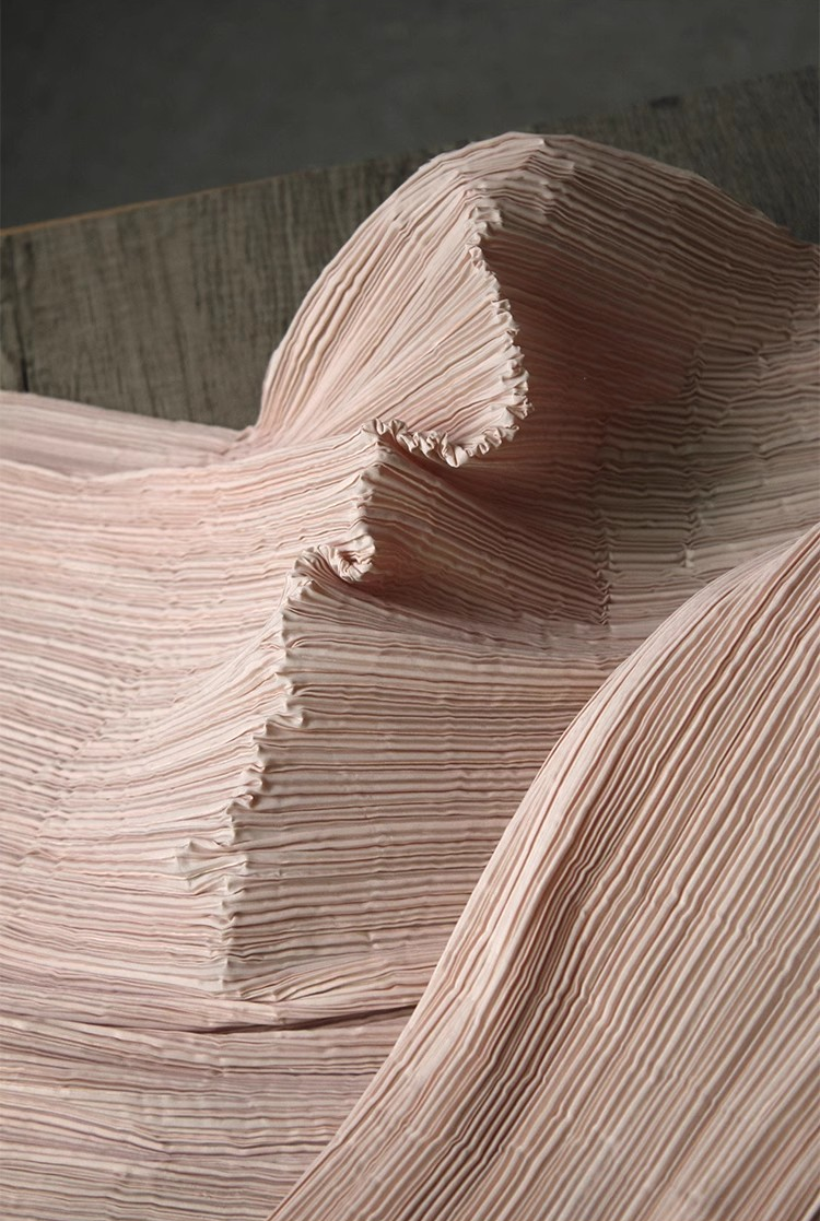 Moldable Pleated Crepe Fabric
