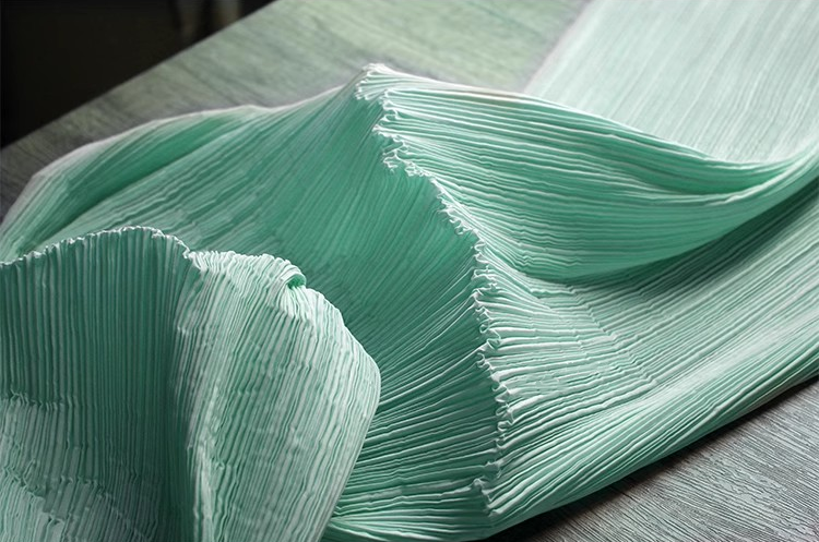 Moldable Pleated Crepe Fabric