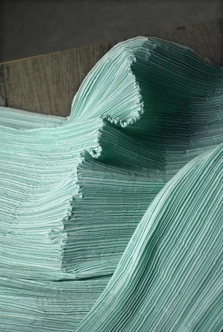 Moldable Pleated Crepe Fabric