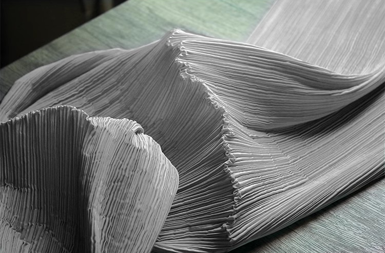 Moldable Pleated Crepe Fabric