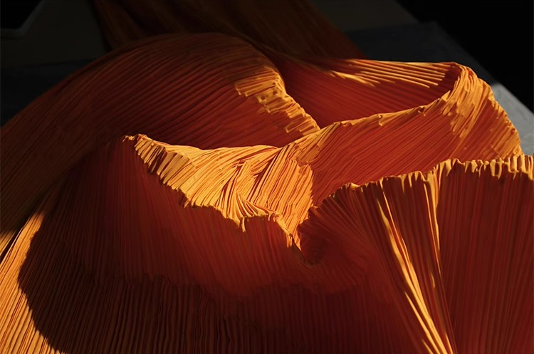 Moldable Pleated Crepe Fabric