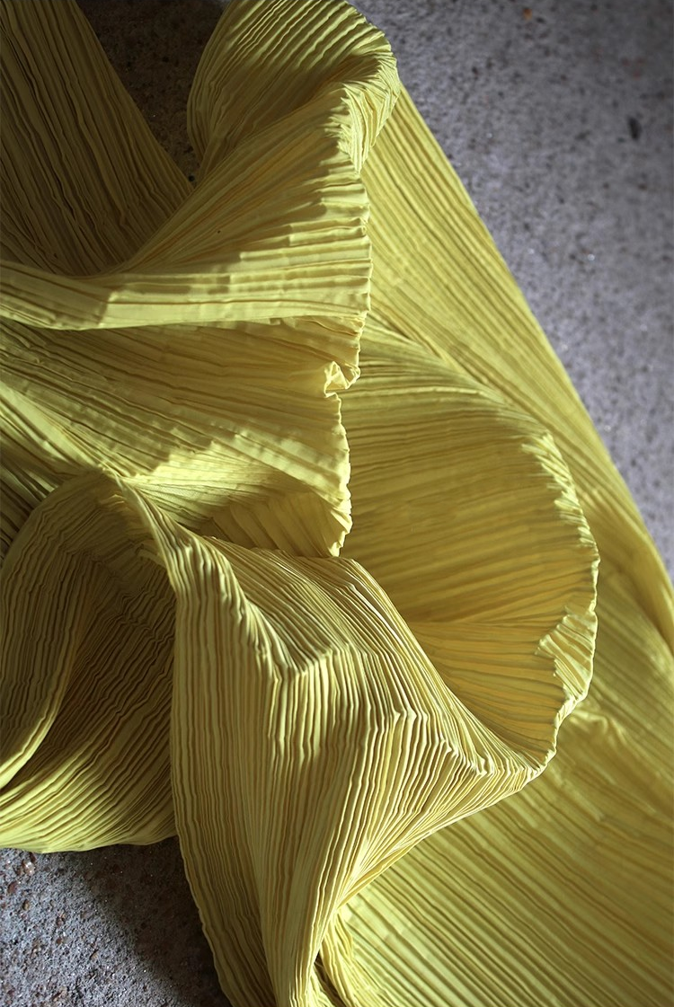Moldable Pleated Crepe Fabric