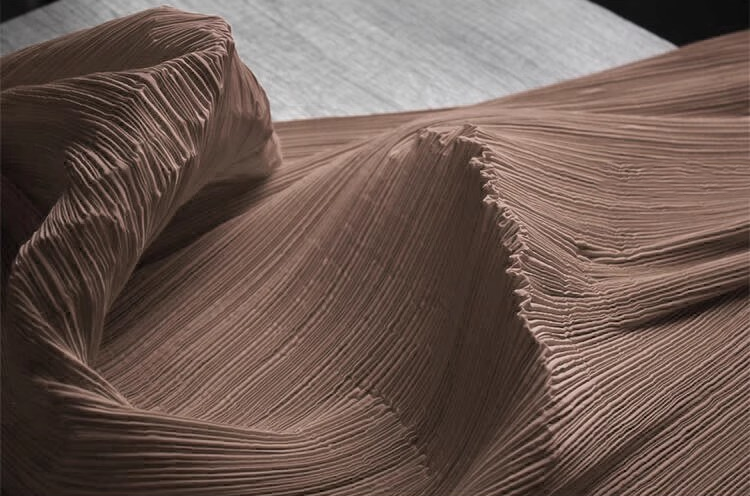 Moldable Pleated Crepe Fabric