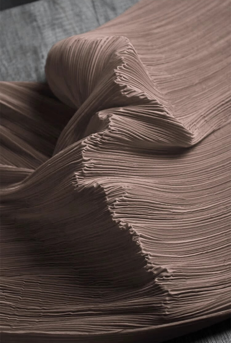 Moldable Pleated Crepe Fabric