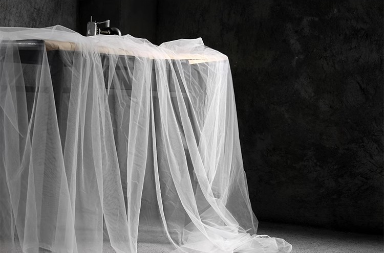 Crystal Sheer Stretch Net – Diamond Grid Tulle for Elegant Creations