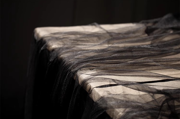 Crystal Sheer Stretch Net – Diamond Grid Tulle for Elegant Creations