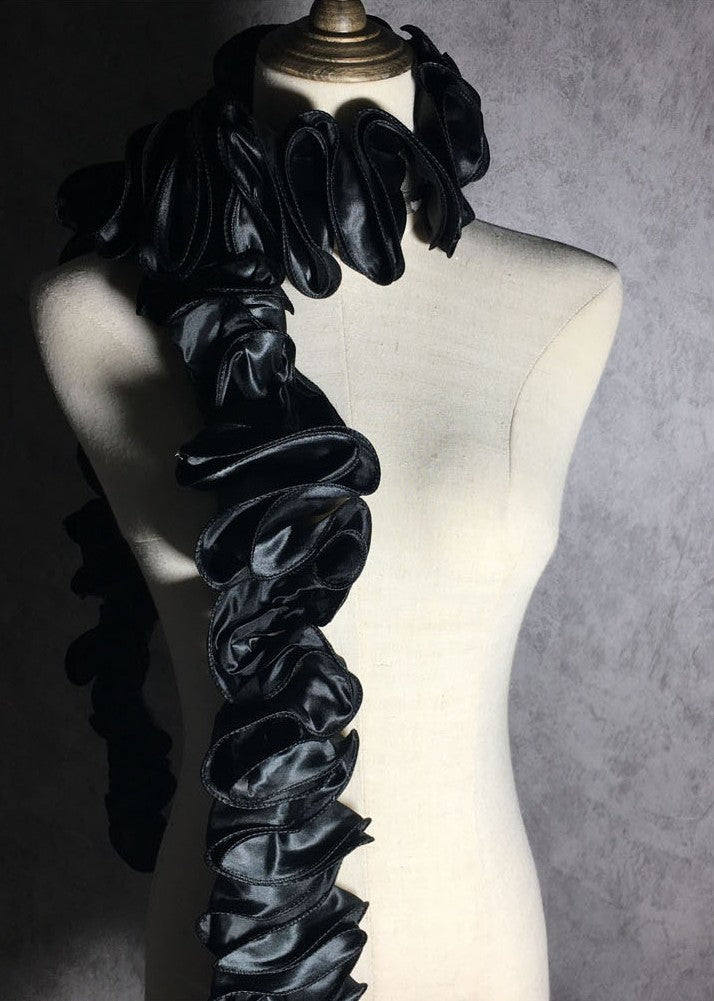 Satin Lace 3D Textured Designer Tulle Fabric