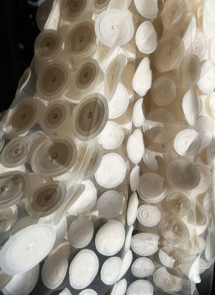 Original 3D Textured Circular Cutwork Mesh