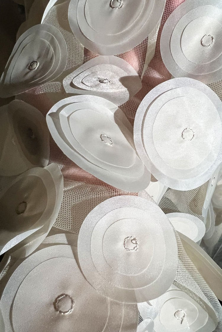 Original 3D Textured Circular Cutwork Mesh