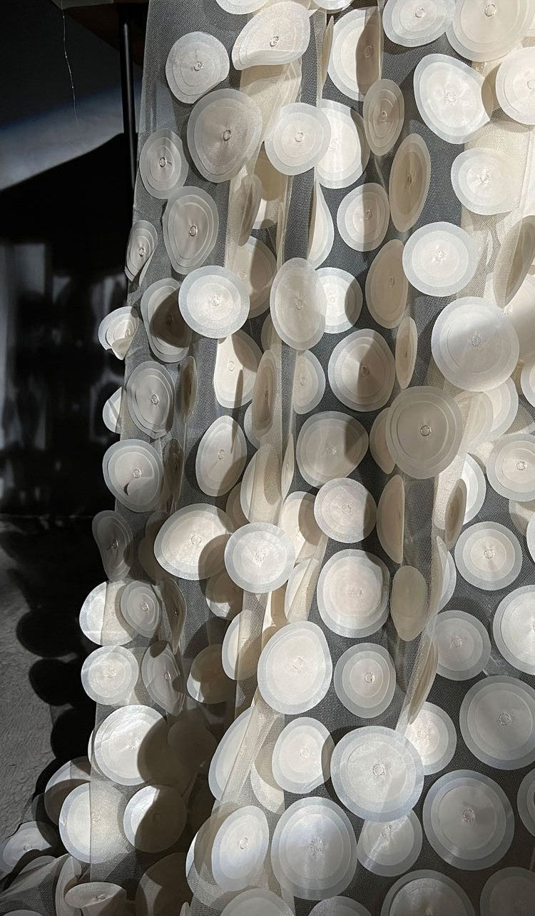 Original 3D Textured Circular Cutwork Mesh