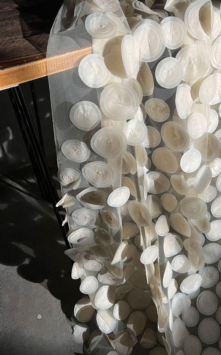Original 3D Textured Circular Cutwork Mesh