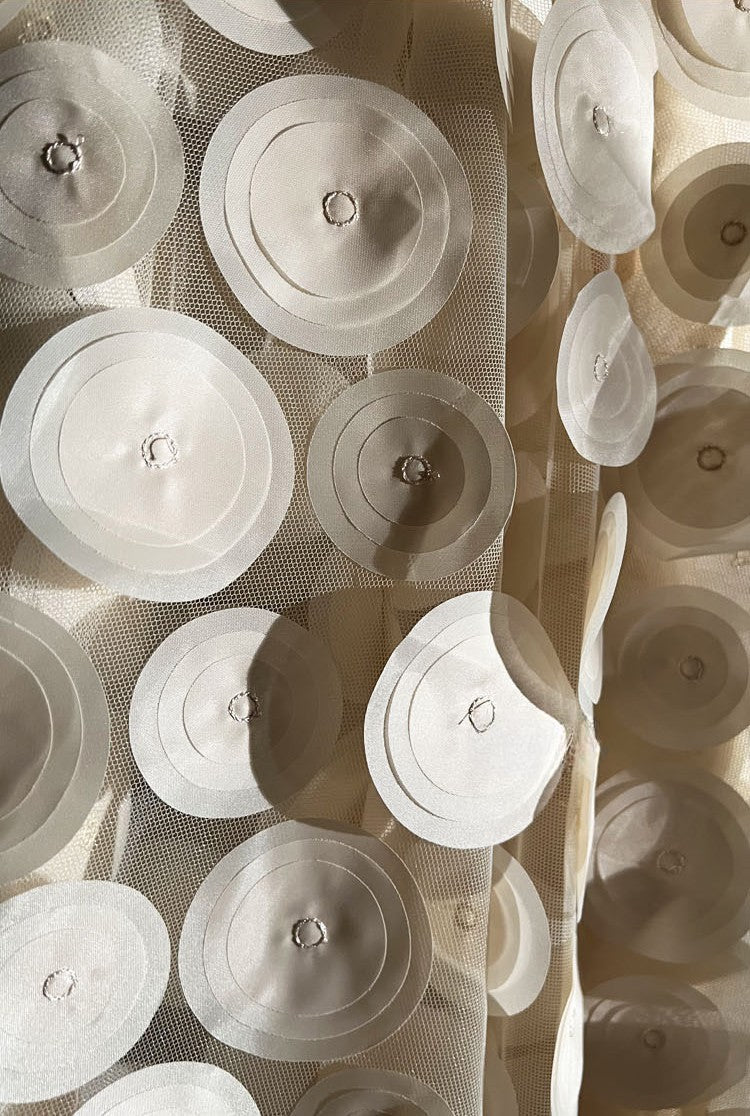 Original 3D Textured Circular Cutwork Mesh