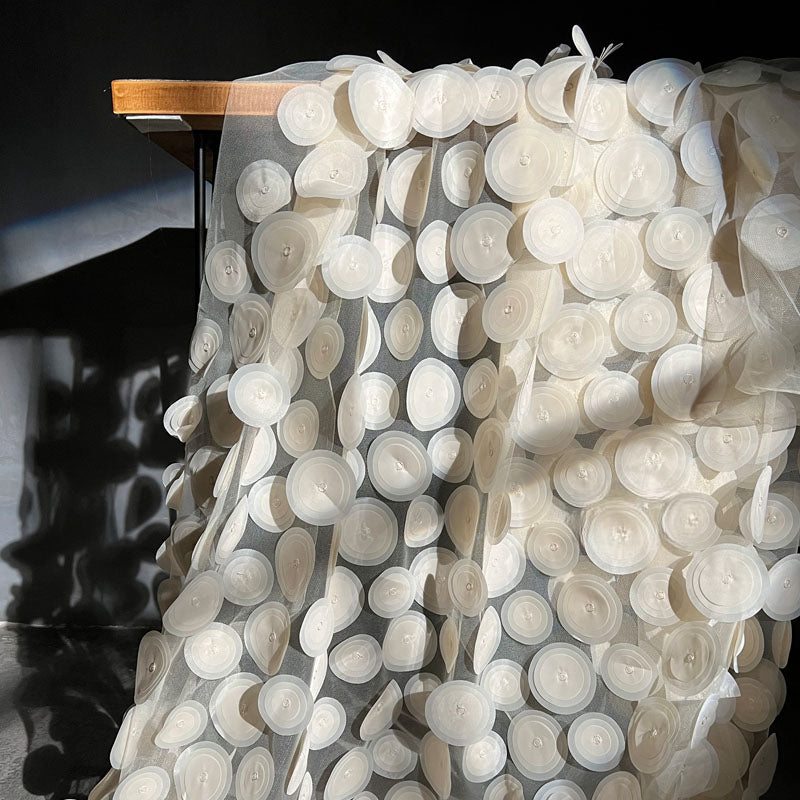 Original 3D Textured Circular Cutwork Mesh