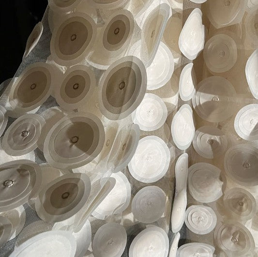 Original 3D Textured Circular Cutwork Mesh