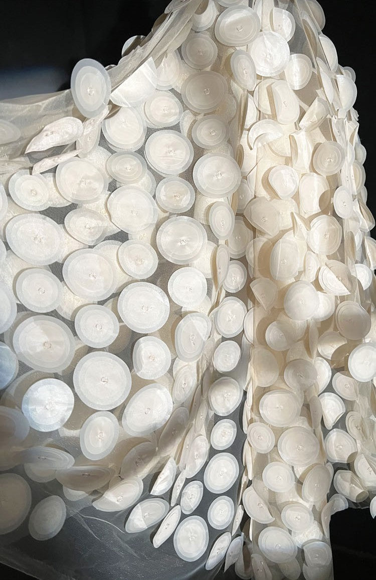 Original 3D Textured Circular Cutwork Mesh
