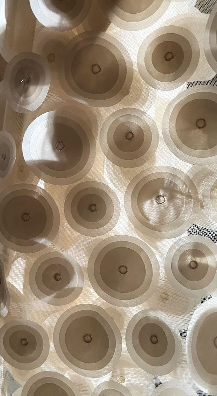 Original 3D Textured Circular Cutwork Mesh