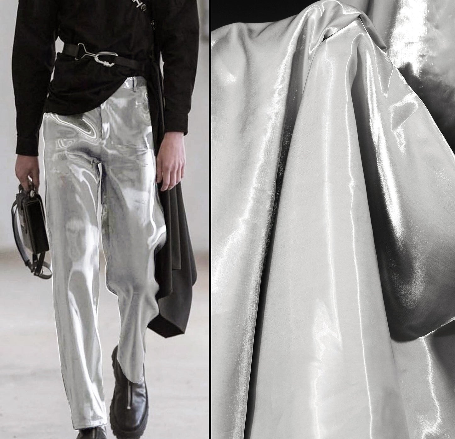 Gray Liquid Crystal Reflective Fabric
