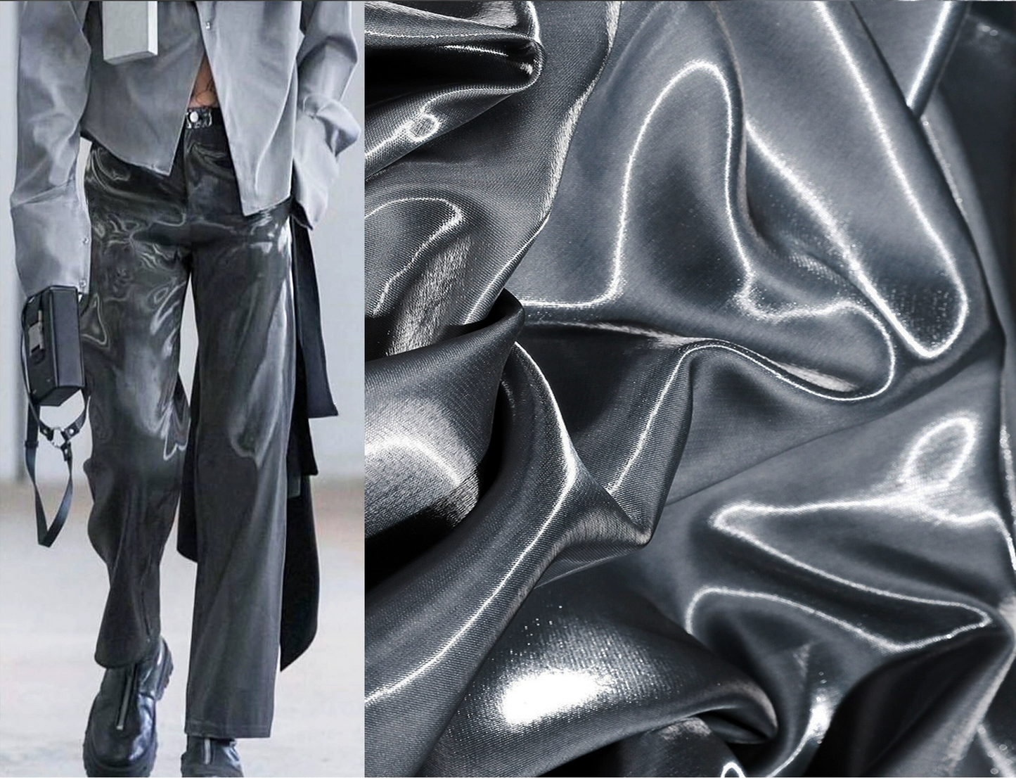Gray Liquid Crystal Reflective Fabric