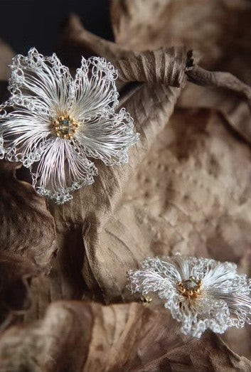 Evening Primrose Glow – Handcrafted Designer Stud Earrings