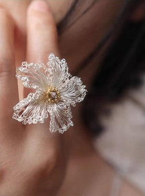 Evening Primrose Glow – Handcrafted Designer Stud Earrings