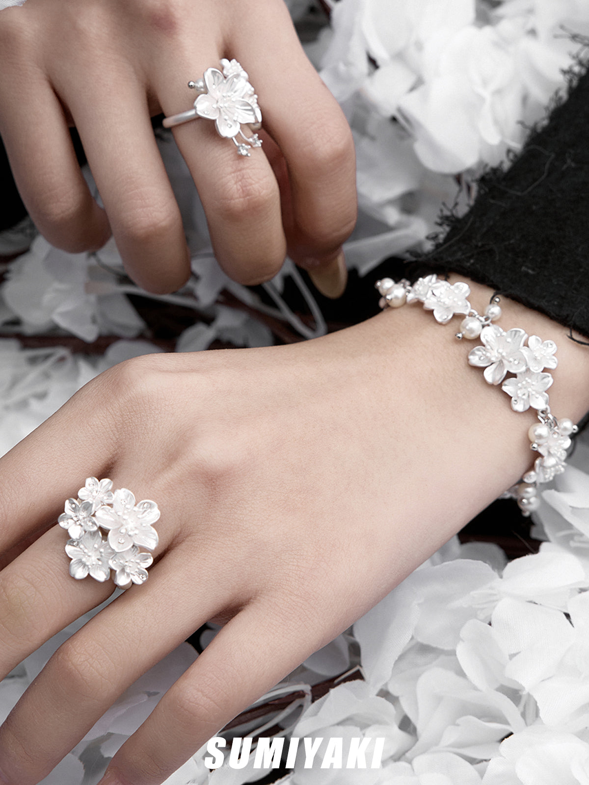 SUMIYAKI Night Sakura Series – Adjustable Minimalist Luxury Bracelet with Modern Oriental Elegance