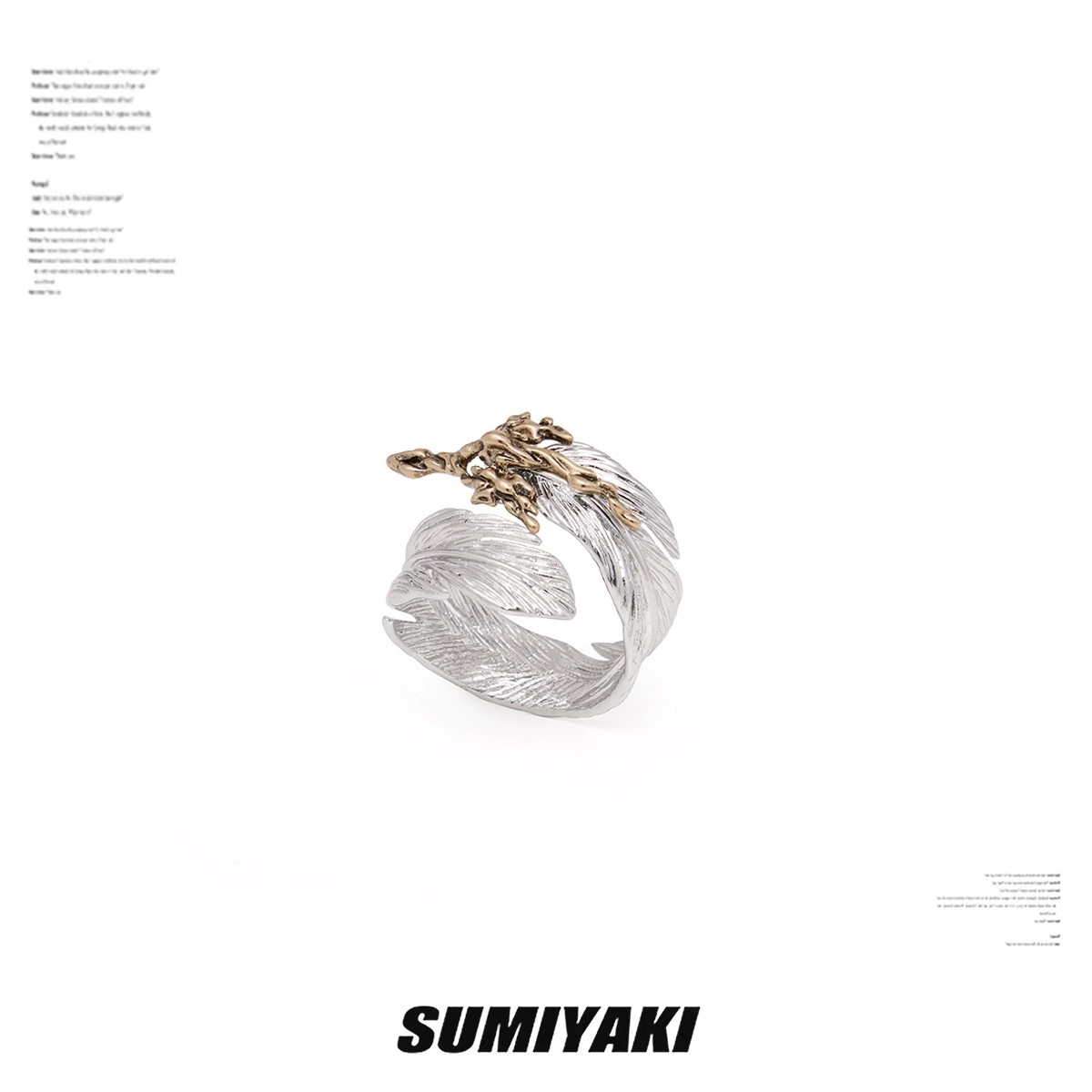 SUMIYAKI Feather Series — Liquid Metal Artisan Ring for Her & Him