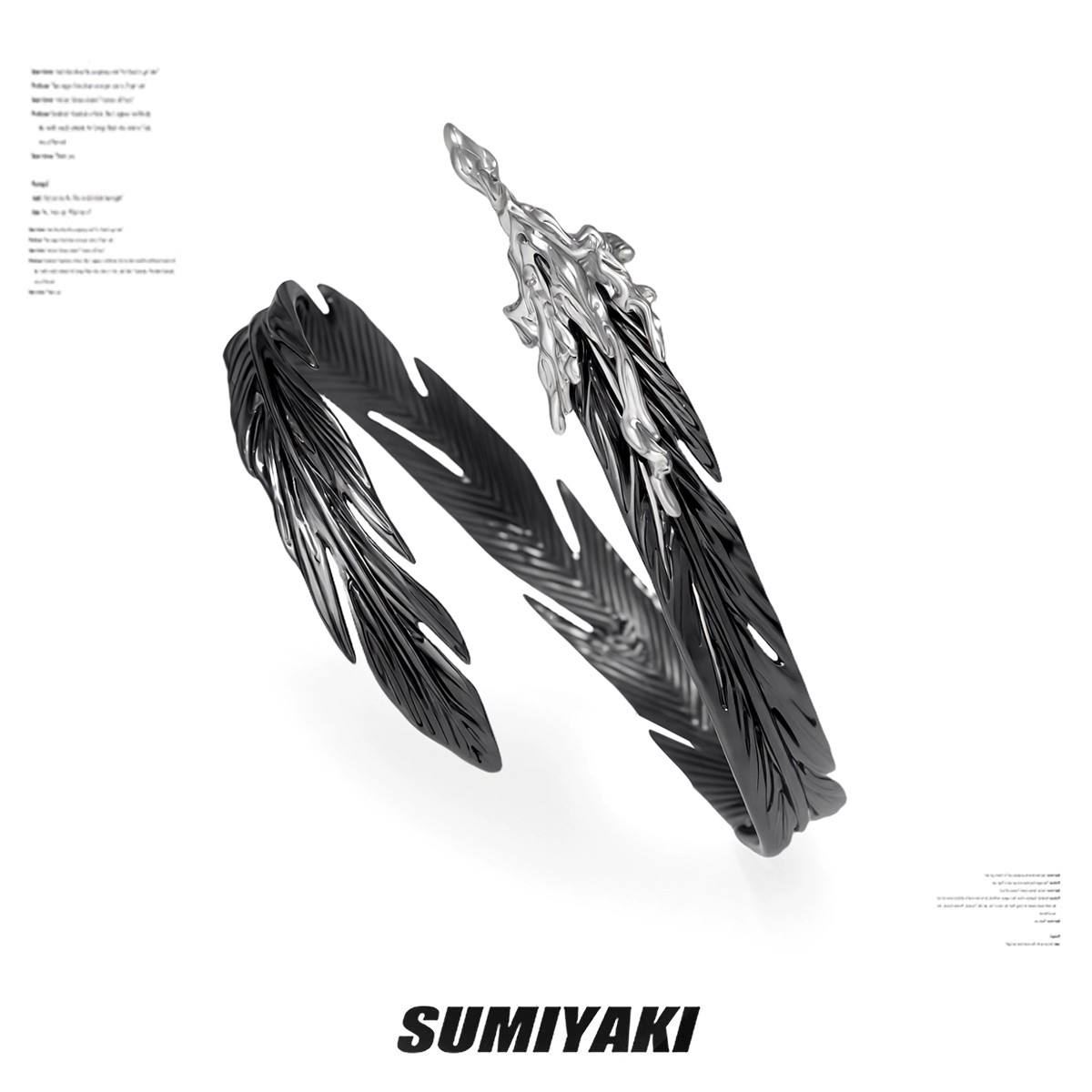 SUMIYAKI Feather Series — Liquid Metal Artisan Ring for Her & Him