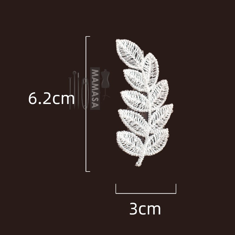 Embroidered Tulle Leaf Lace Patches