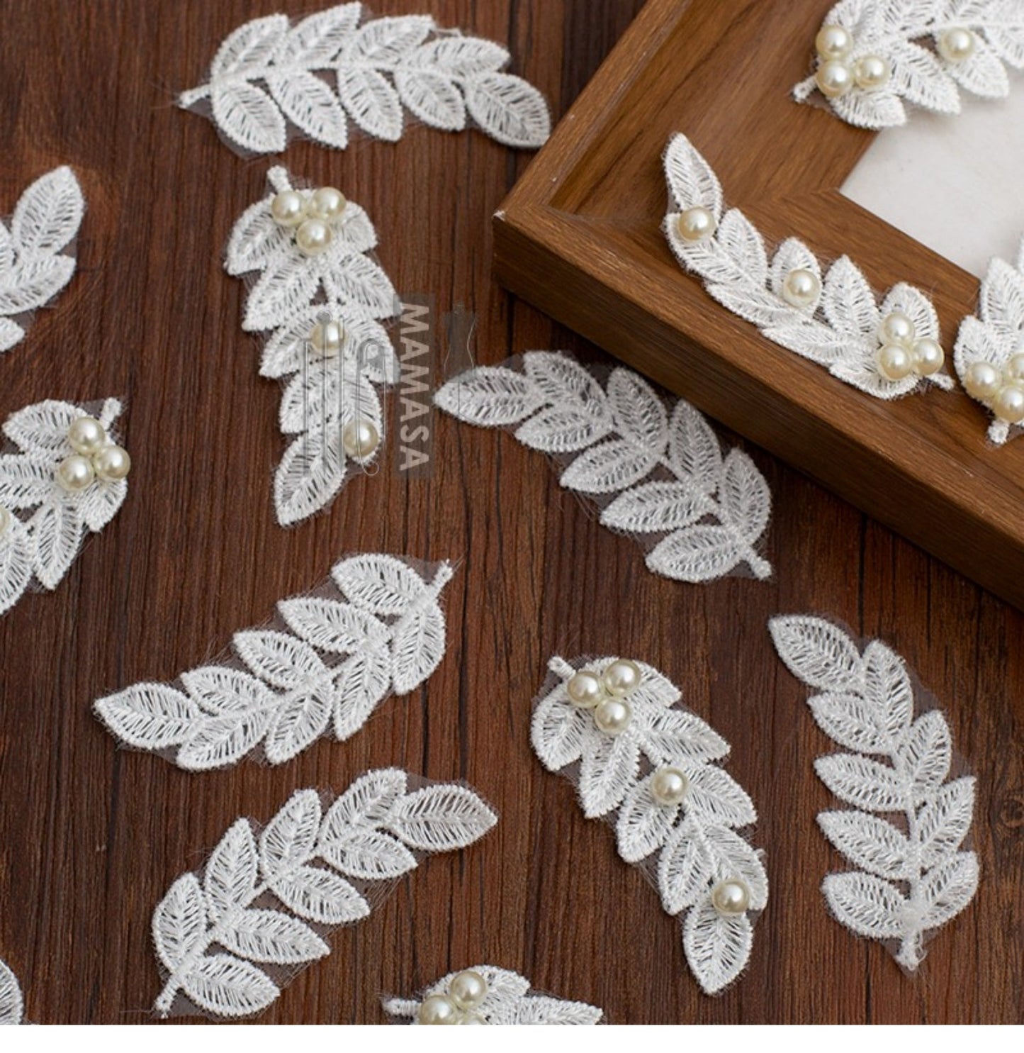 Embroidered Tulle Leaf Lace Patches