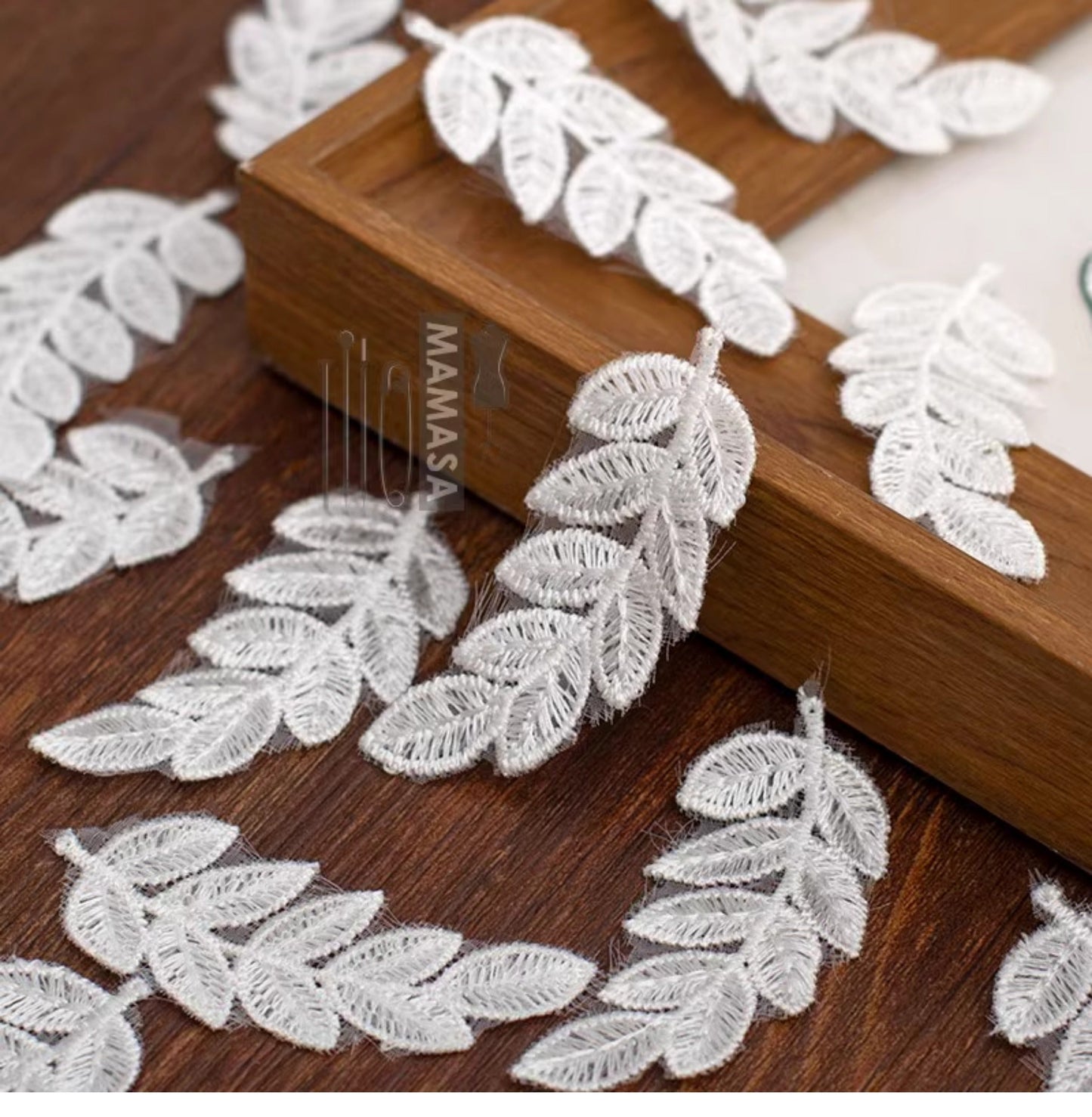 Embroidered Tulle Leaf Lace Patches