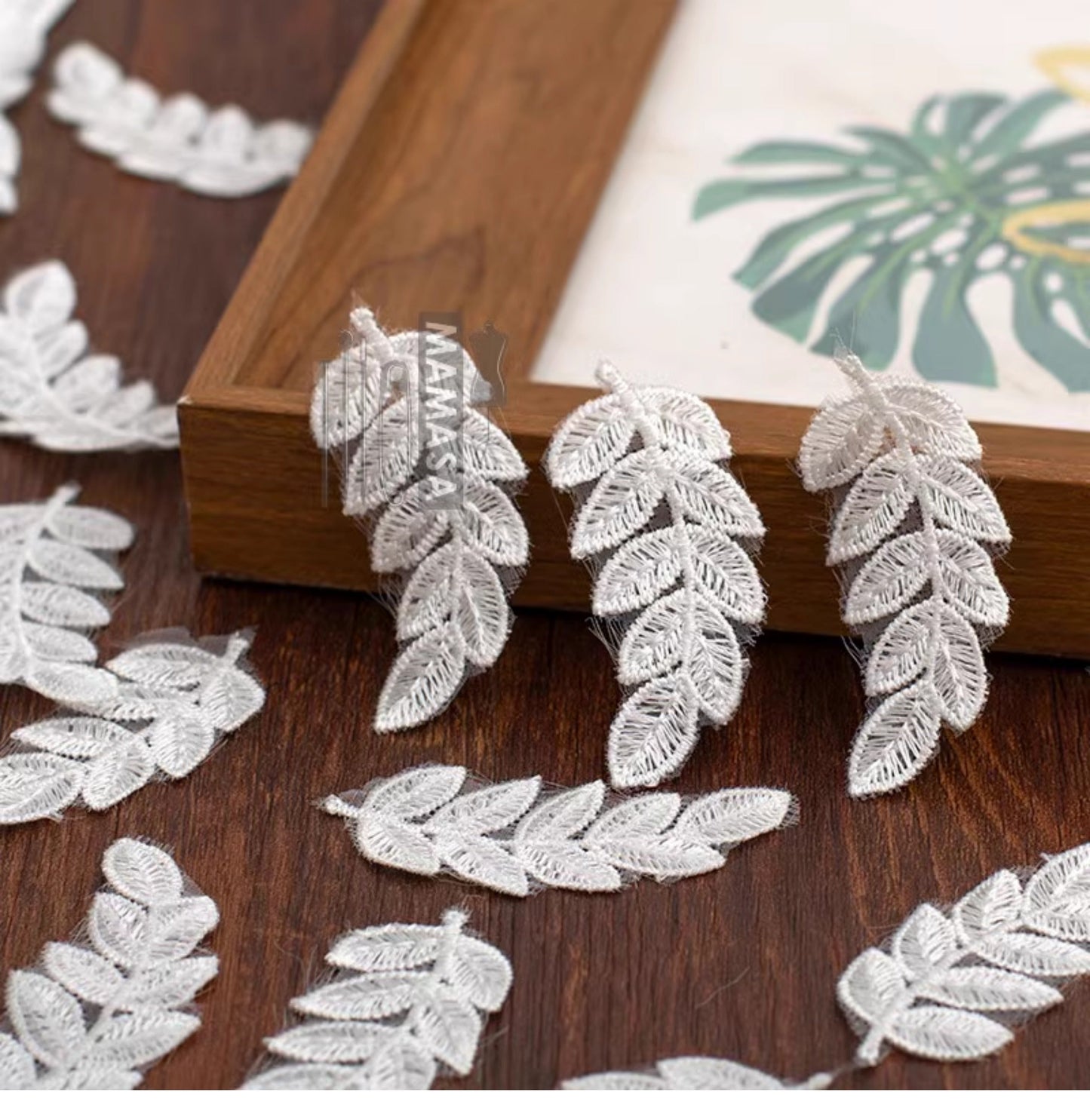 Embroidered Tulle Leaf Lace Patches