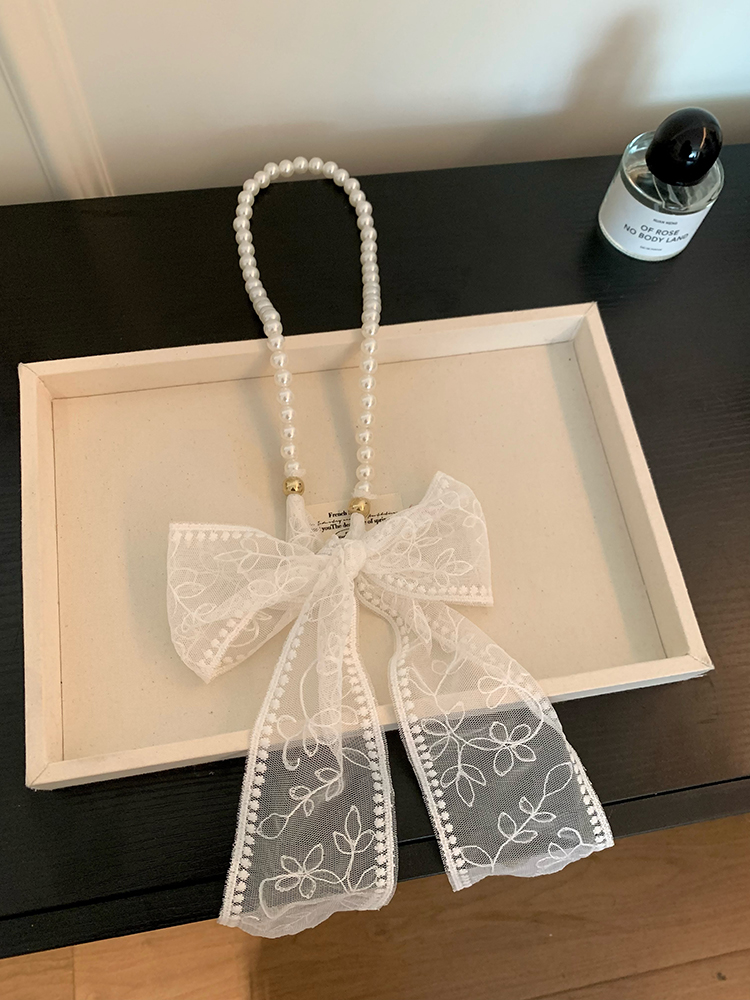 Korean Pearl Lace Ribbon Belt – Scarf, Hair Tie & Jean Accessory